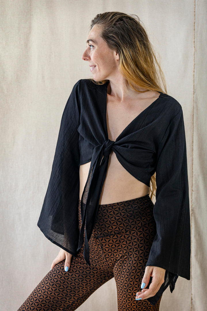Wickelbluse FREE FLOW ~ SCHWARZ