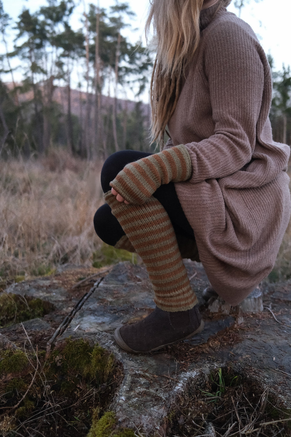 Stulpe, Handstulpe, Armstulpe, Gestrickt, Baumwolle, Beinstulpe