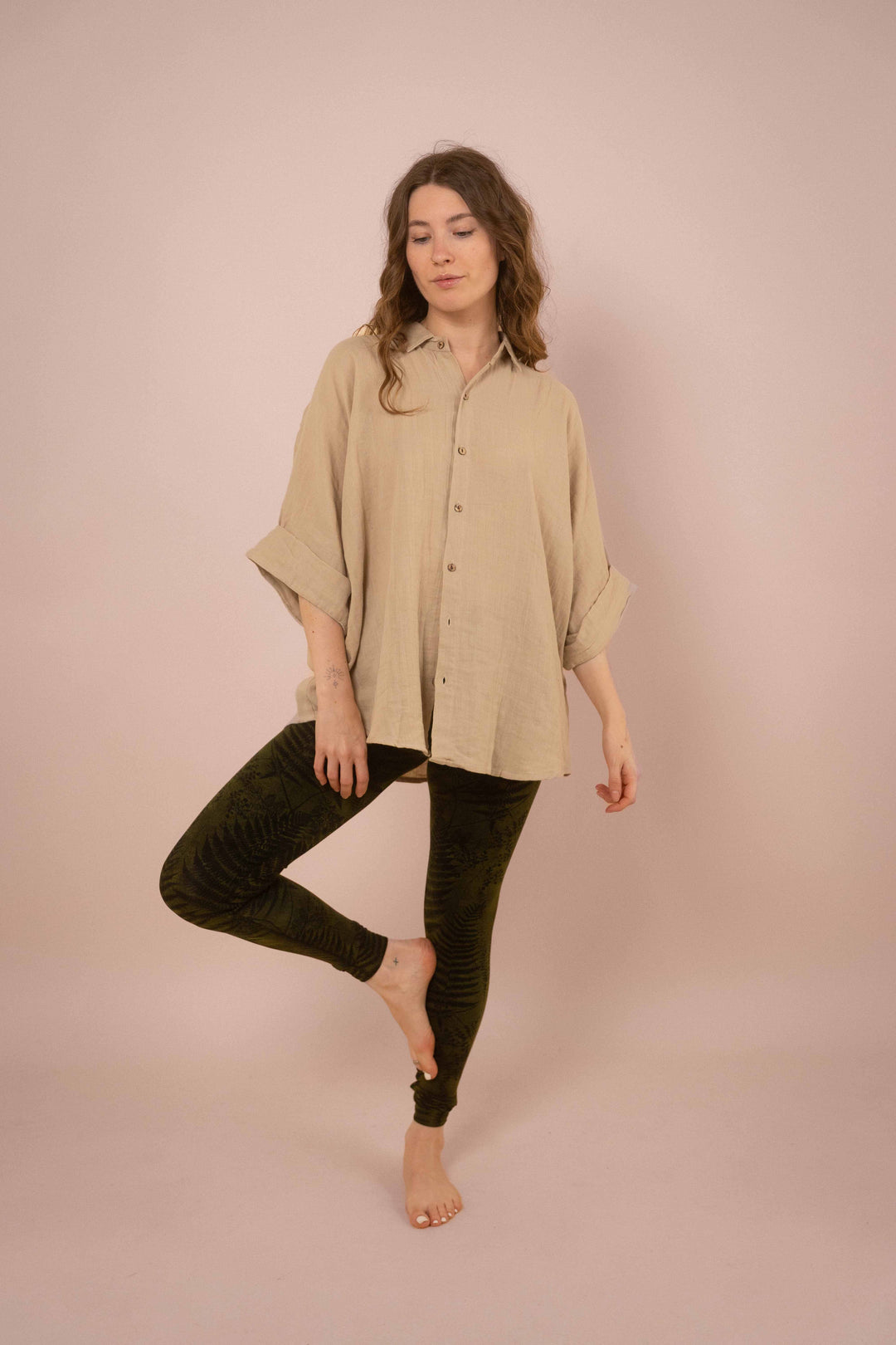 Musselin-Hemd ~ JAMIE Beige