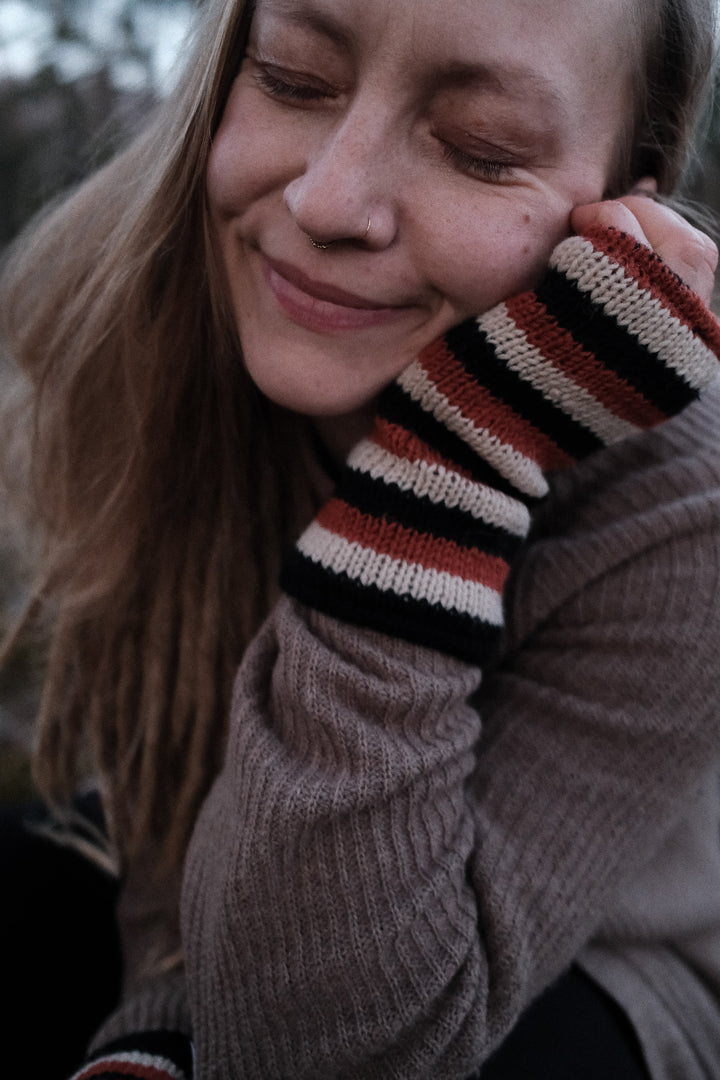 Handstulpe, Armstulpe, Stulpe aus Wolle, gefüttert