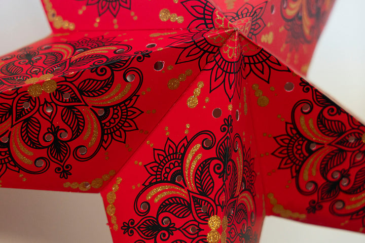 Glitzer Stern in ROT