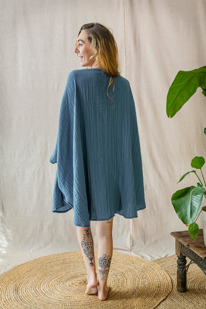 Musselin Poncho-Kleid ~ SKY