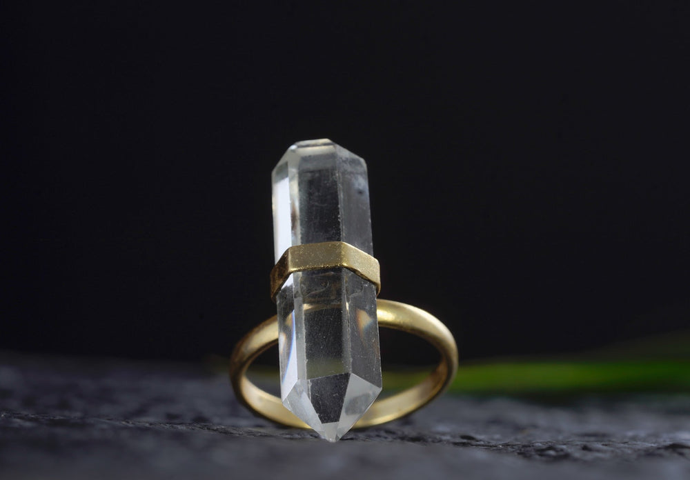 Ring ~ RAW CRYSTAL ~ mit Bergkristall
