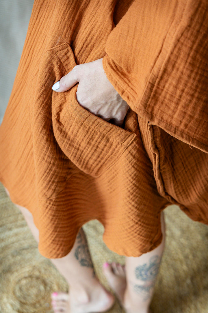 Musselin Poncho-Kleid ~ FIRE
