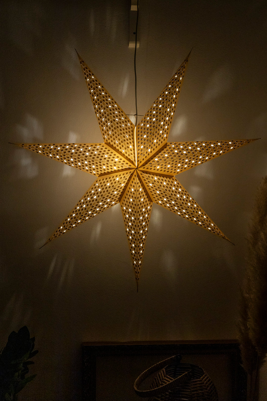 XXL Glitzer Stern in GOLD