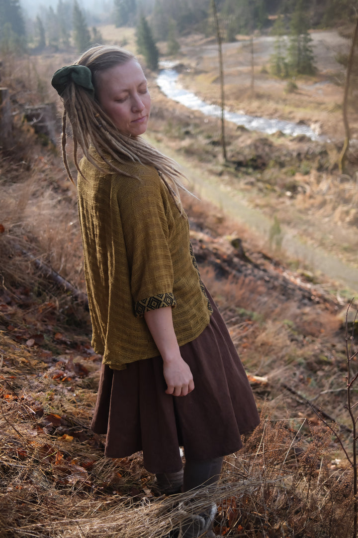 Mesh cardigan ~ Mustard