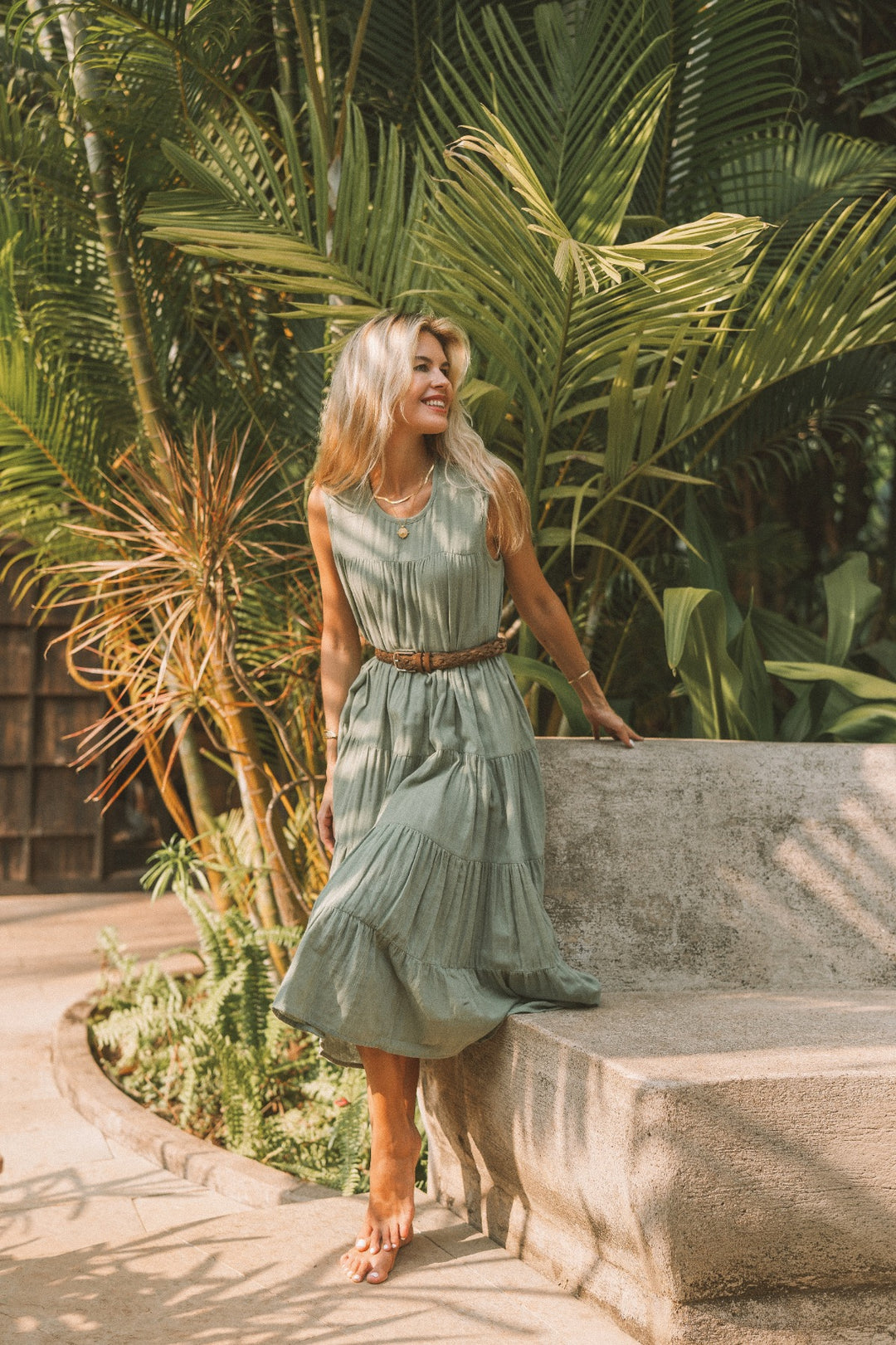 Boho Kleid ~ BLOSSOM Salbei