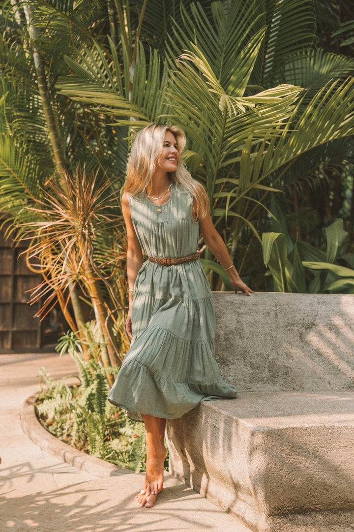 Boho Kleid ~ BLOSSOM Salbei