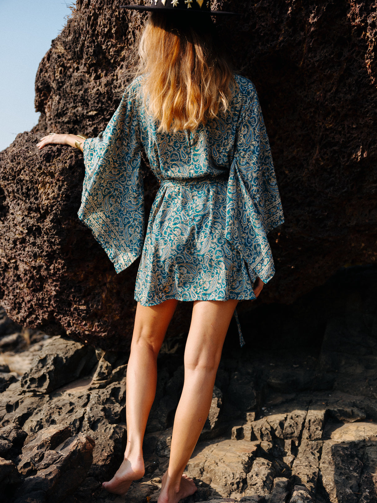 あゆみALEXIA STAM  Kimono Sleeve Short ALEXIA STAM（アリシアスタン） 水着 Honey /ミニラッシュガードOP