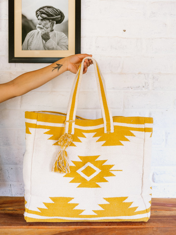 gelbe Umhängetasche, Beach Bag, Strandtasche, große Handtasche