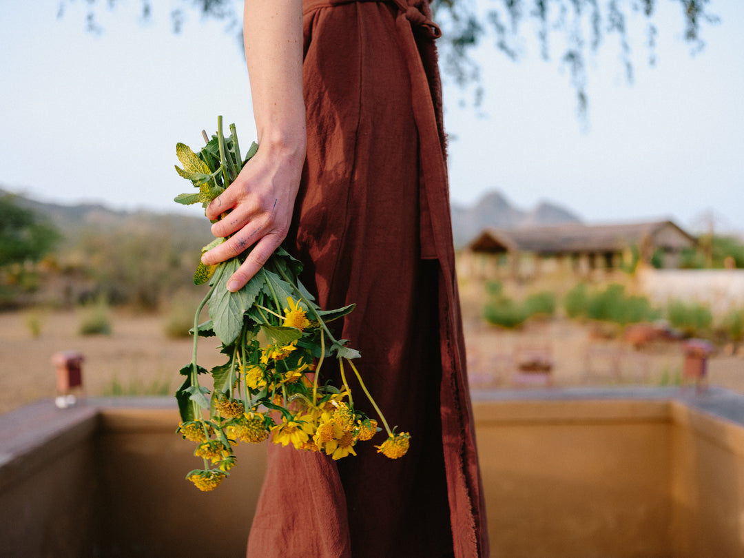 Wickelkleid aus Baumwolle ~ rotes Bohokleid ~ langes Sommerkleid ~ Boho Hippie Fashion
