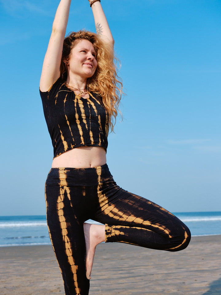 Batik Leggins ~ BLACK TIGER