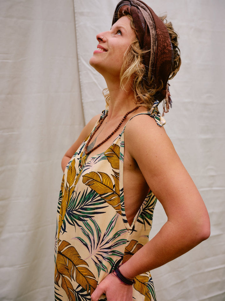 Jumpsuit ~ JADE. Vintage Einteiler. Hosenkleid. 100% Baumwolle.