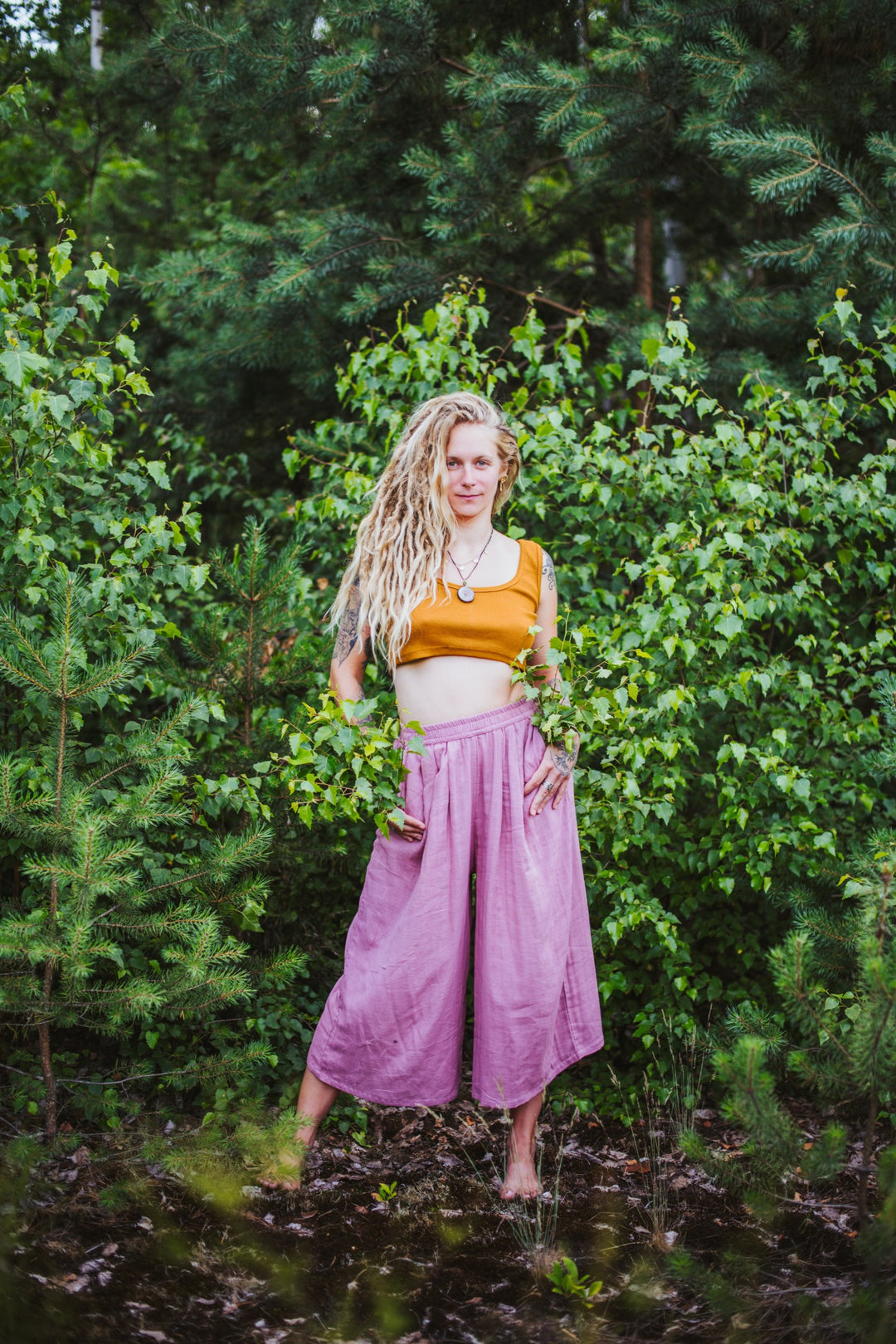 Musselin Culotte ~ Altrosa