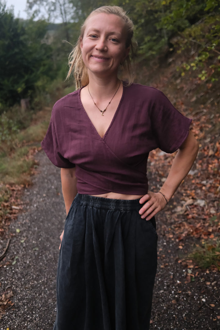Wickeltop ~ LINNEA | Aubergine