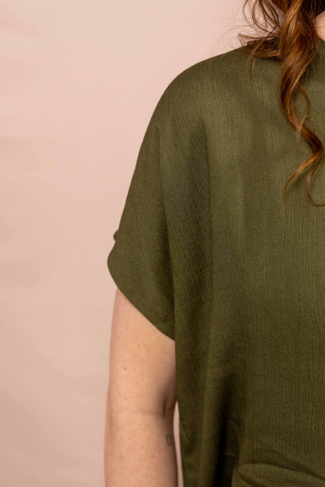 Luftiges Shirt in Grün, Vintage Oberteil, T-Shirt