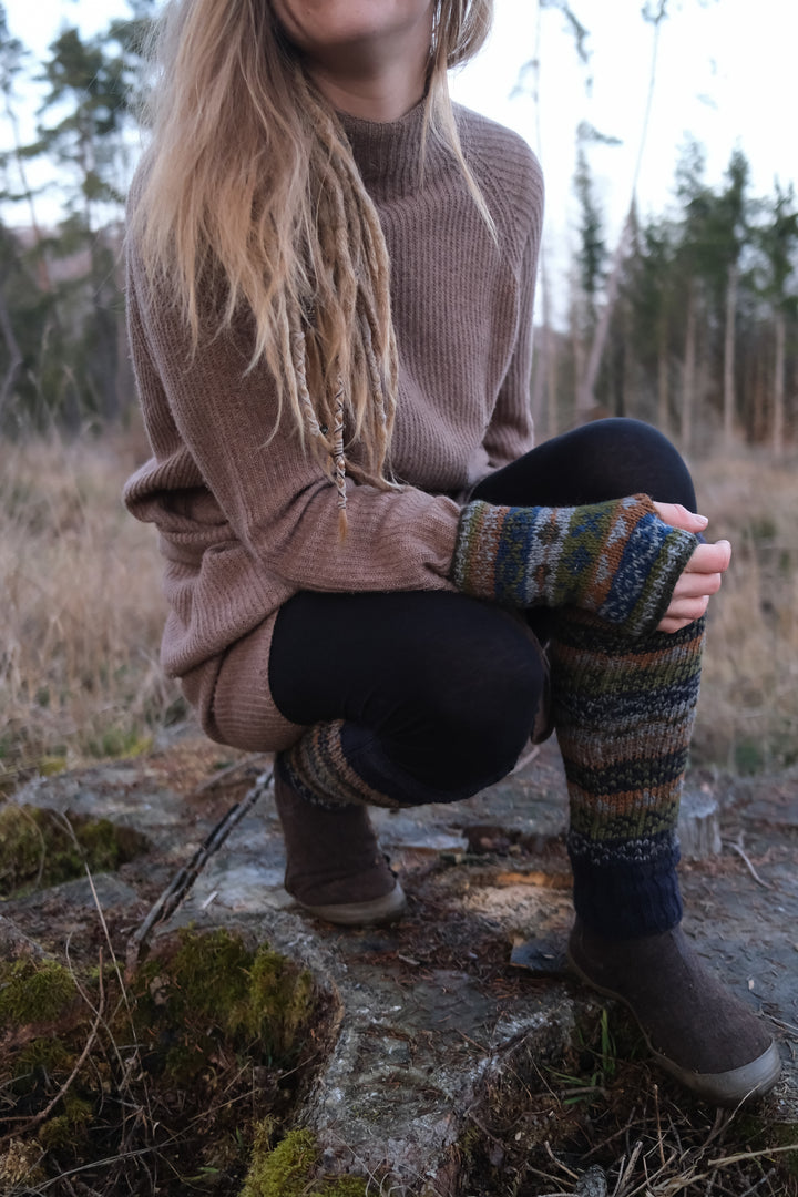 Beinstulpen mit Norwegermuster