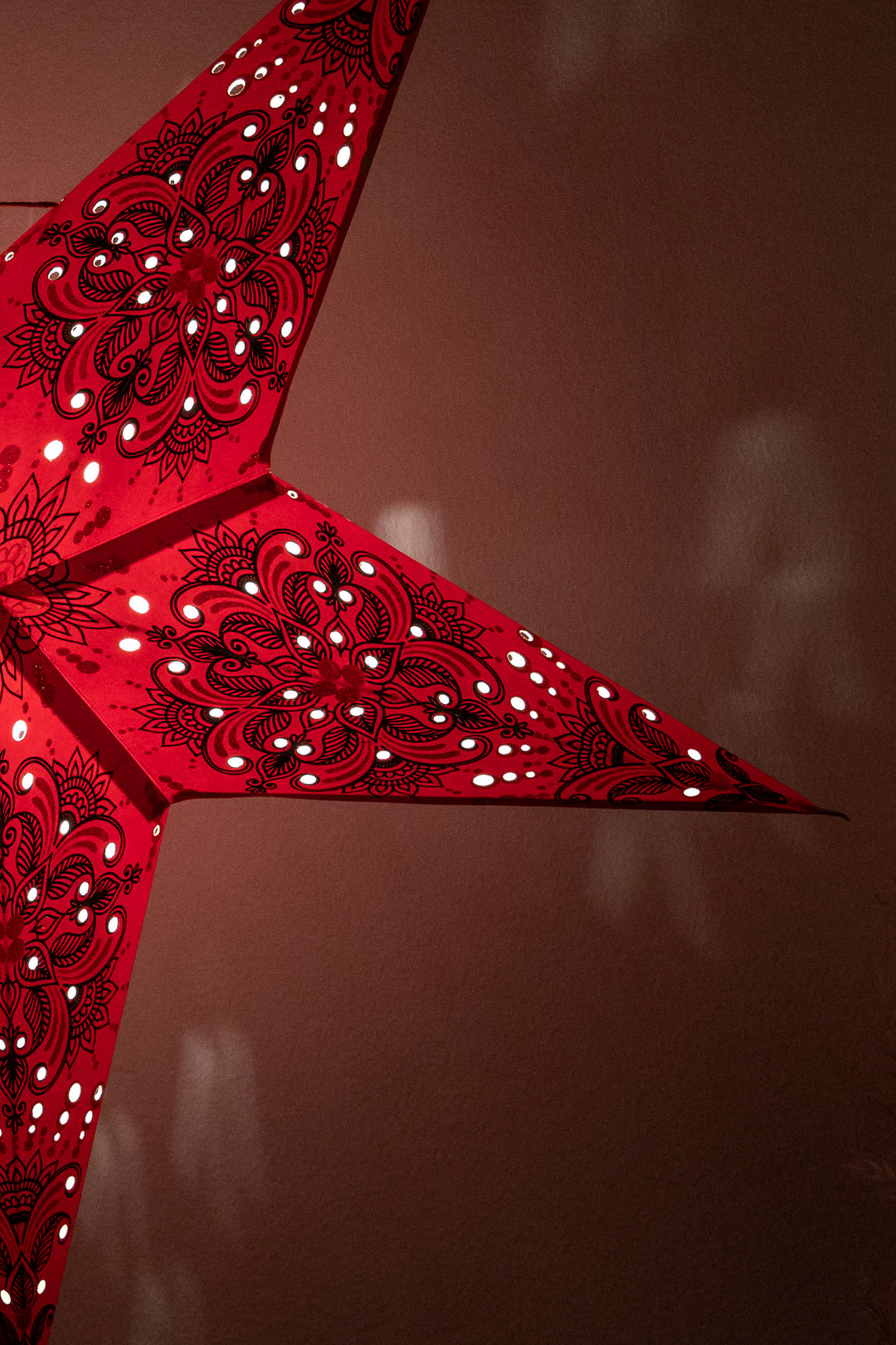 Glitzer Stern in ROT