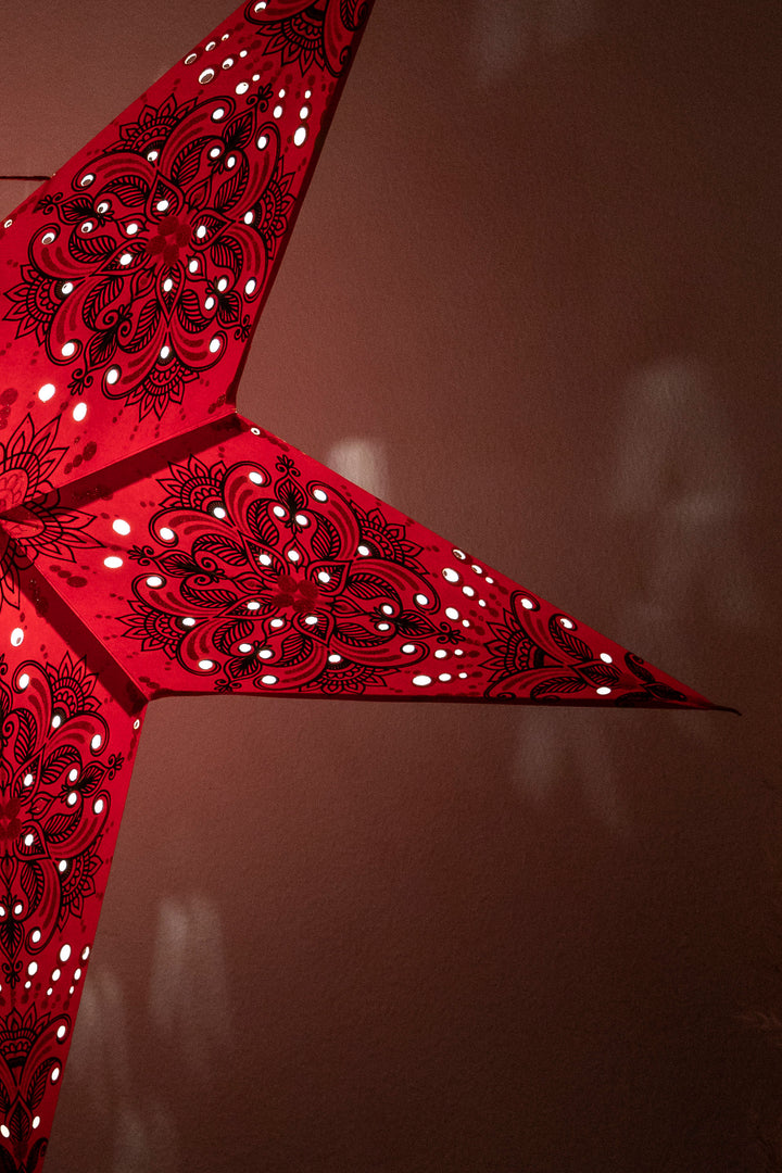 Glitzer Stern in ROT