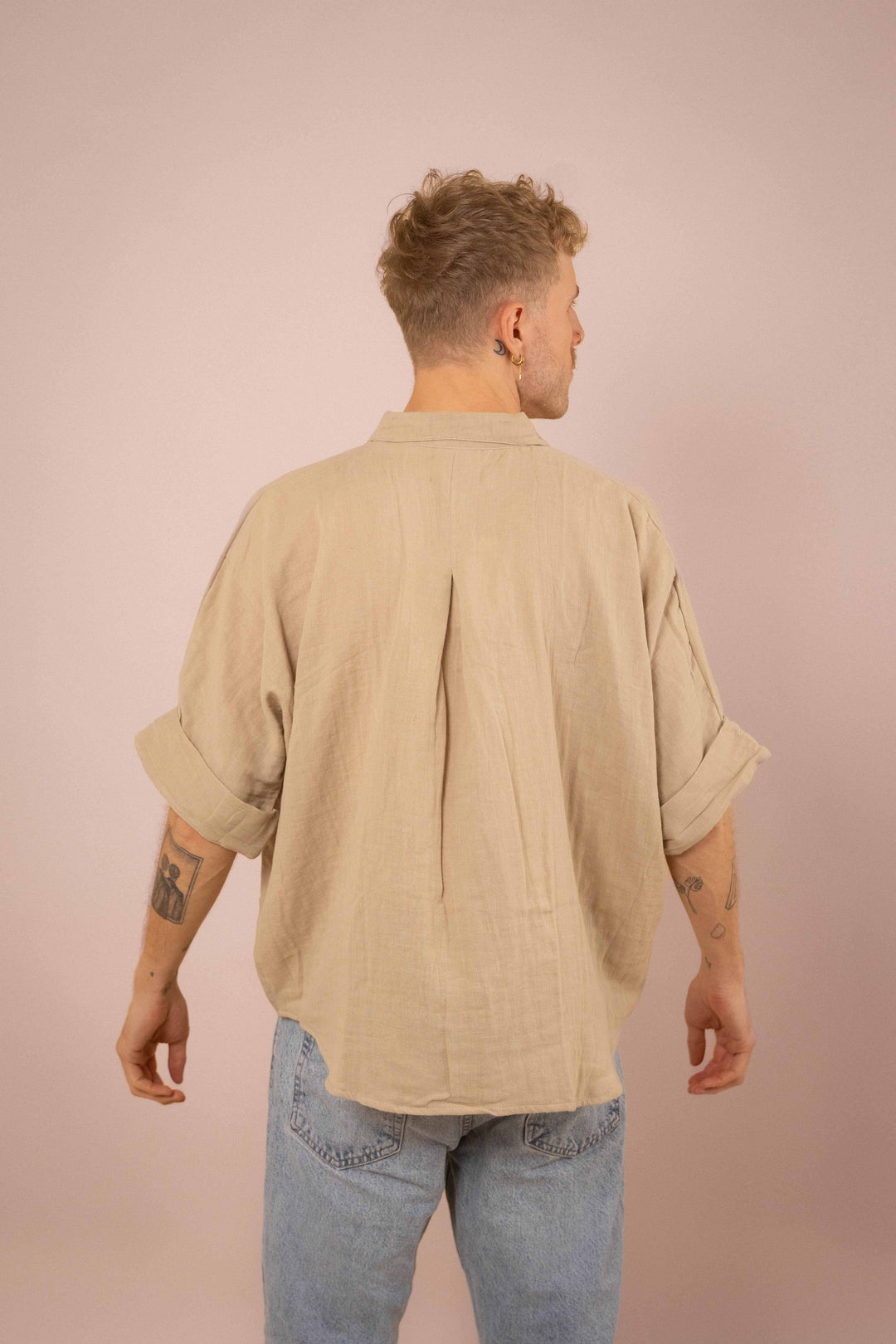 Musselin-Hemd ~ JAMIE Beige