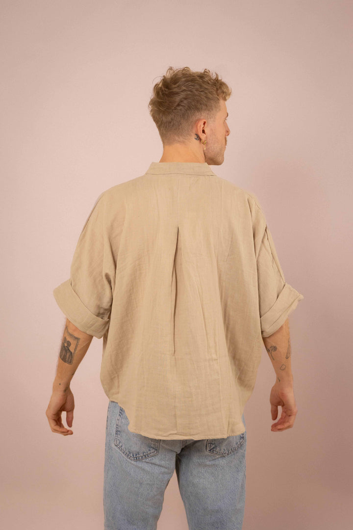 Musselin-Hemd ~ JAMIE Beige