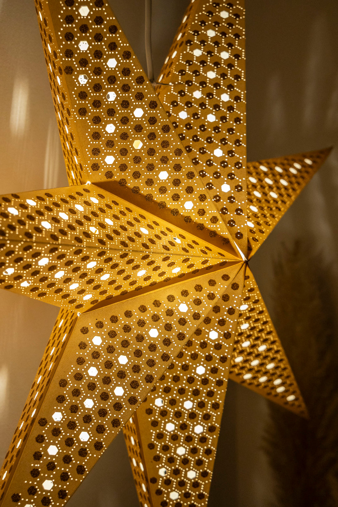 XXL Glitzer Stern in GOLD