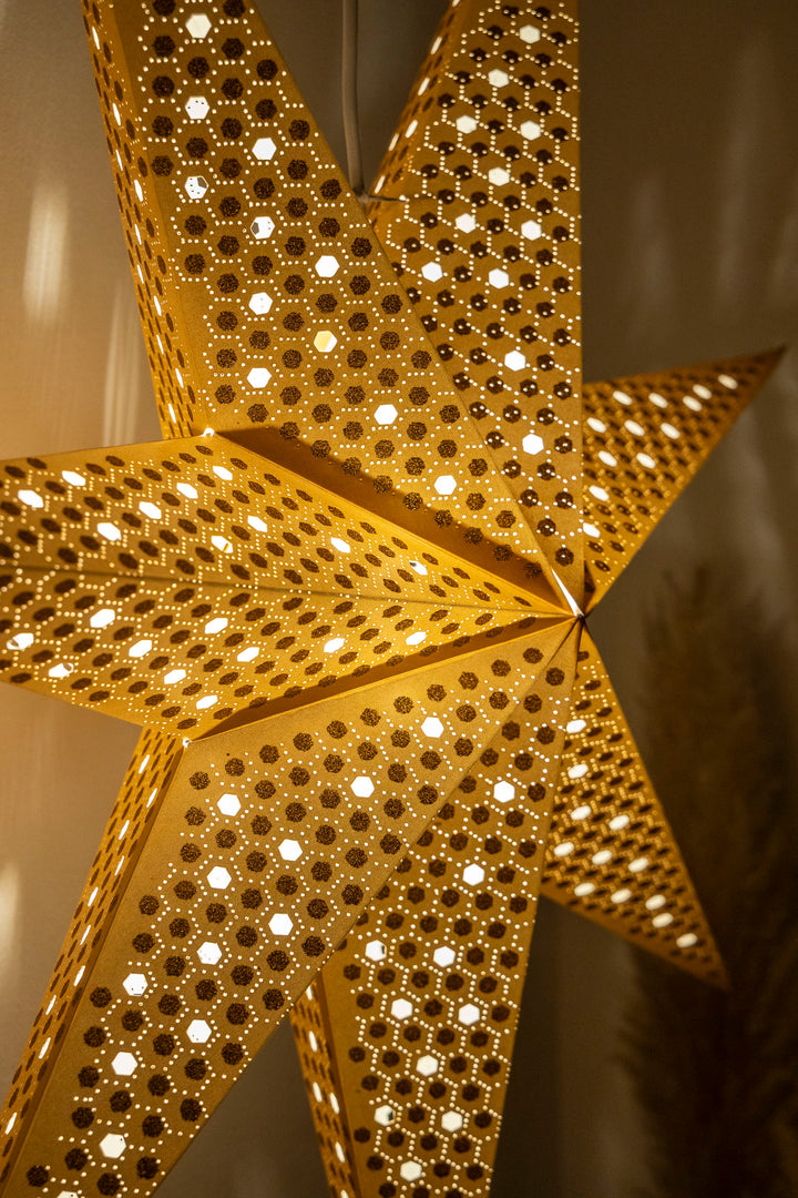 XXL Glitzer Stern in GOLD