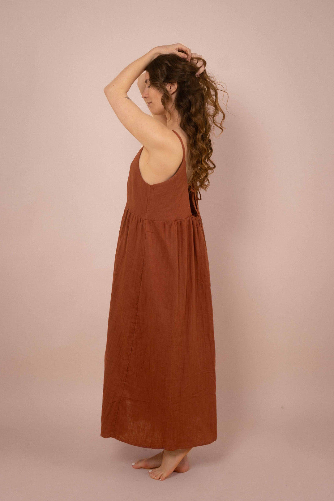 Kleid YOKO mit Knöpfen ~ Rost