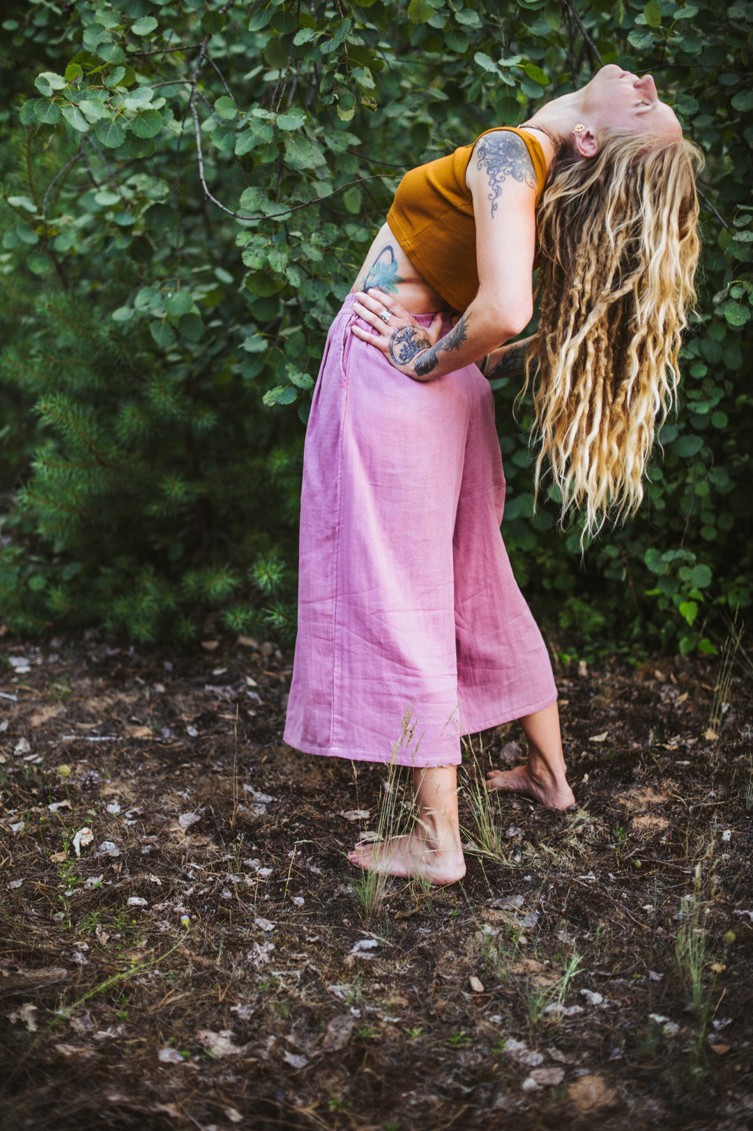 Musselin Culotte ~ Altrosa