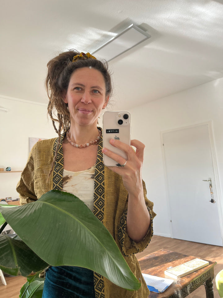 Mesh Cardigan ~ MUSTARD