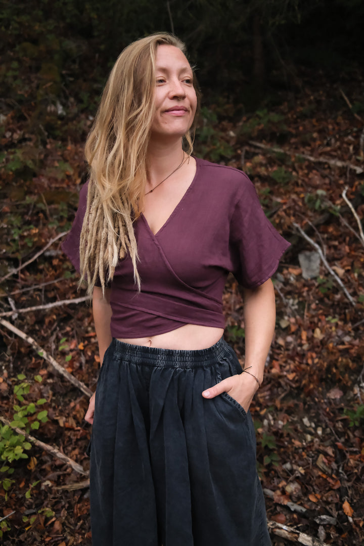 Wickeltop ~ LINNEA | Aubergine