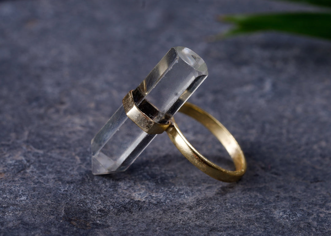 Ring ~ RAW CRYSTAL ~ mit Bergkristall