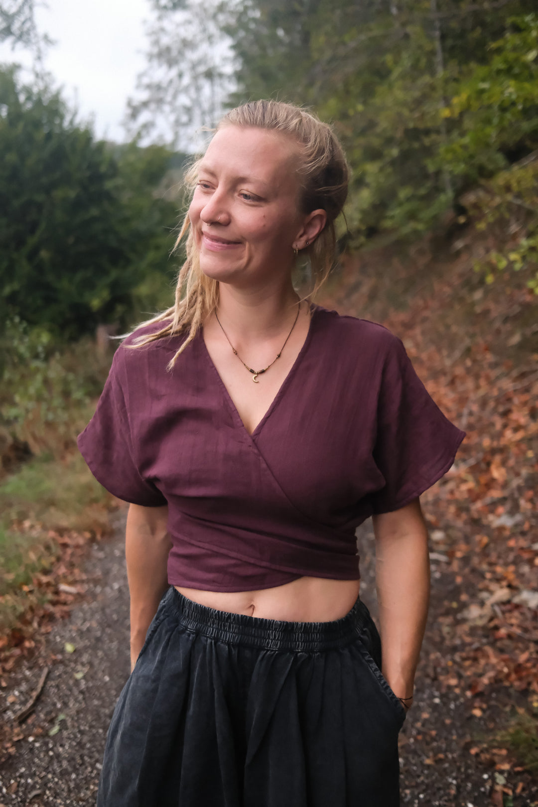 Wickeltop ~ LINNEA | Aubergine