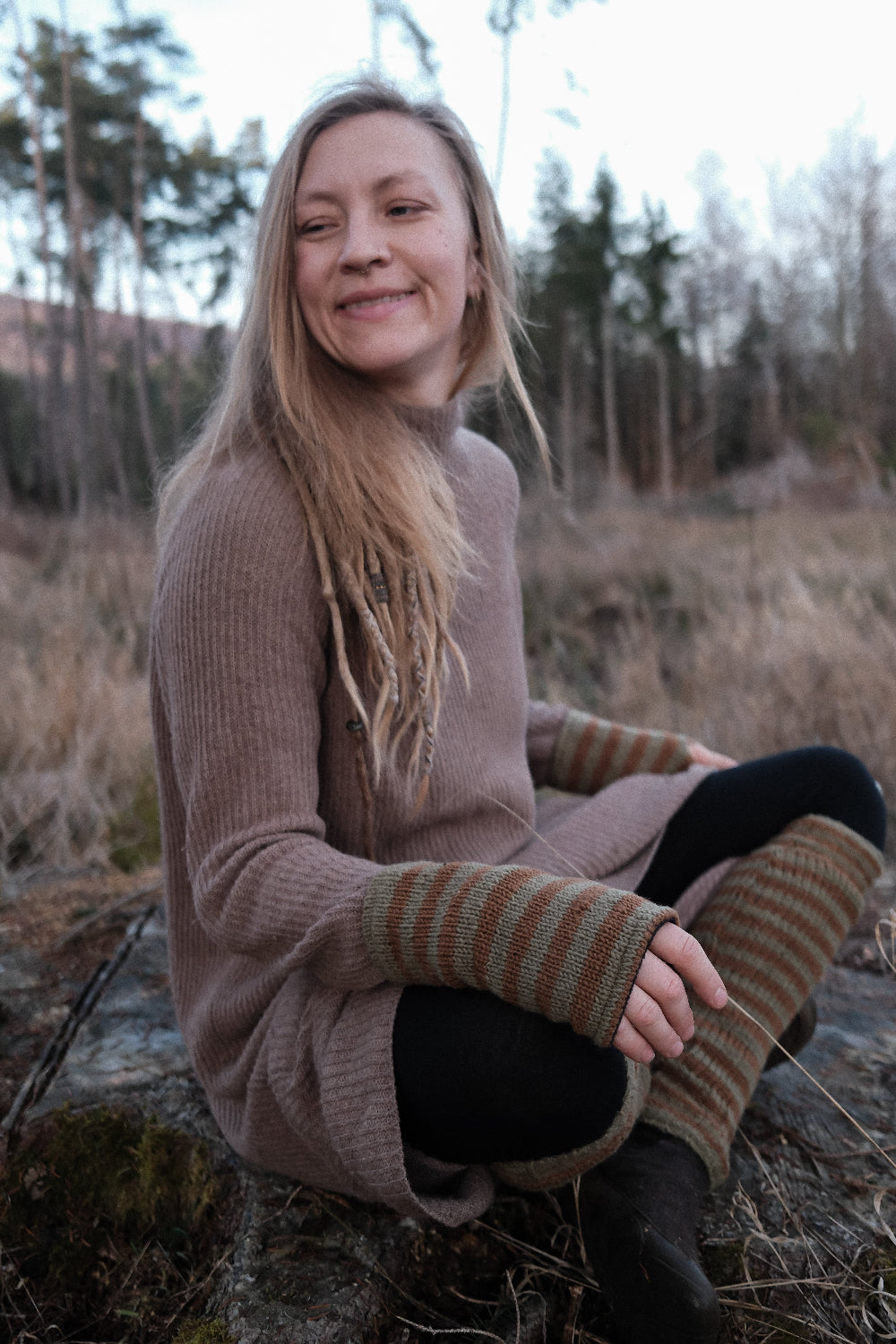 Stulpe, Handstulpe, Armstulpe, Gestrickt, Baumwolle, Beinstulpe