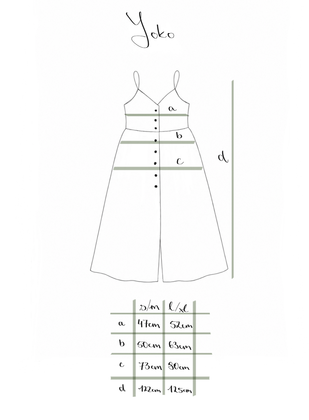 Kleid YOKO mit Knöpfen ~ Rost