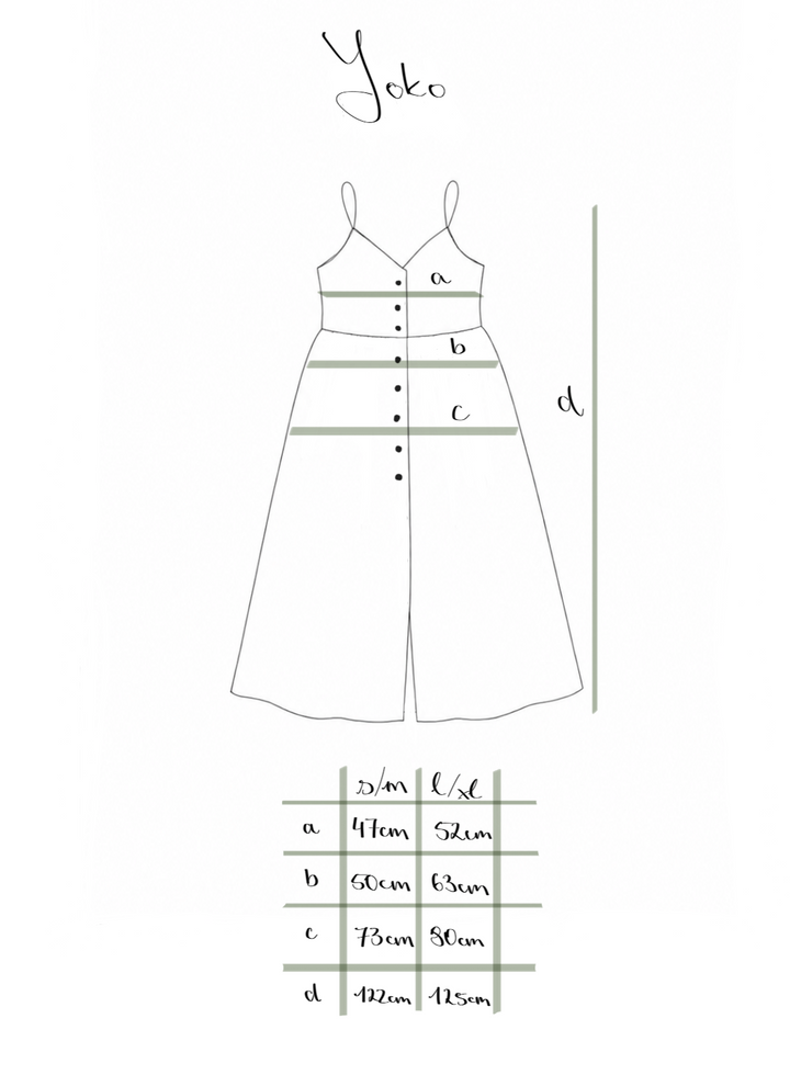Kleid YOKO mit Knöpfen ~ Rost
