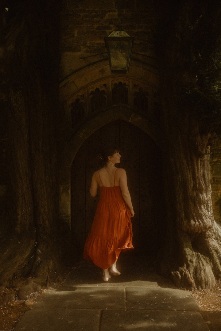 Boho Kleid ~ LIVIA Rostrot