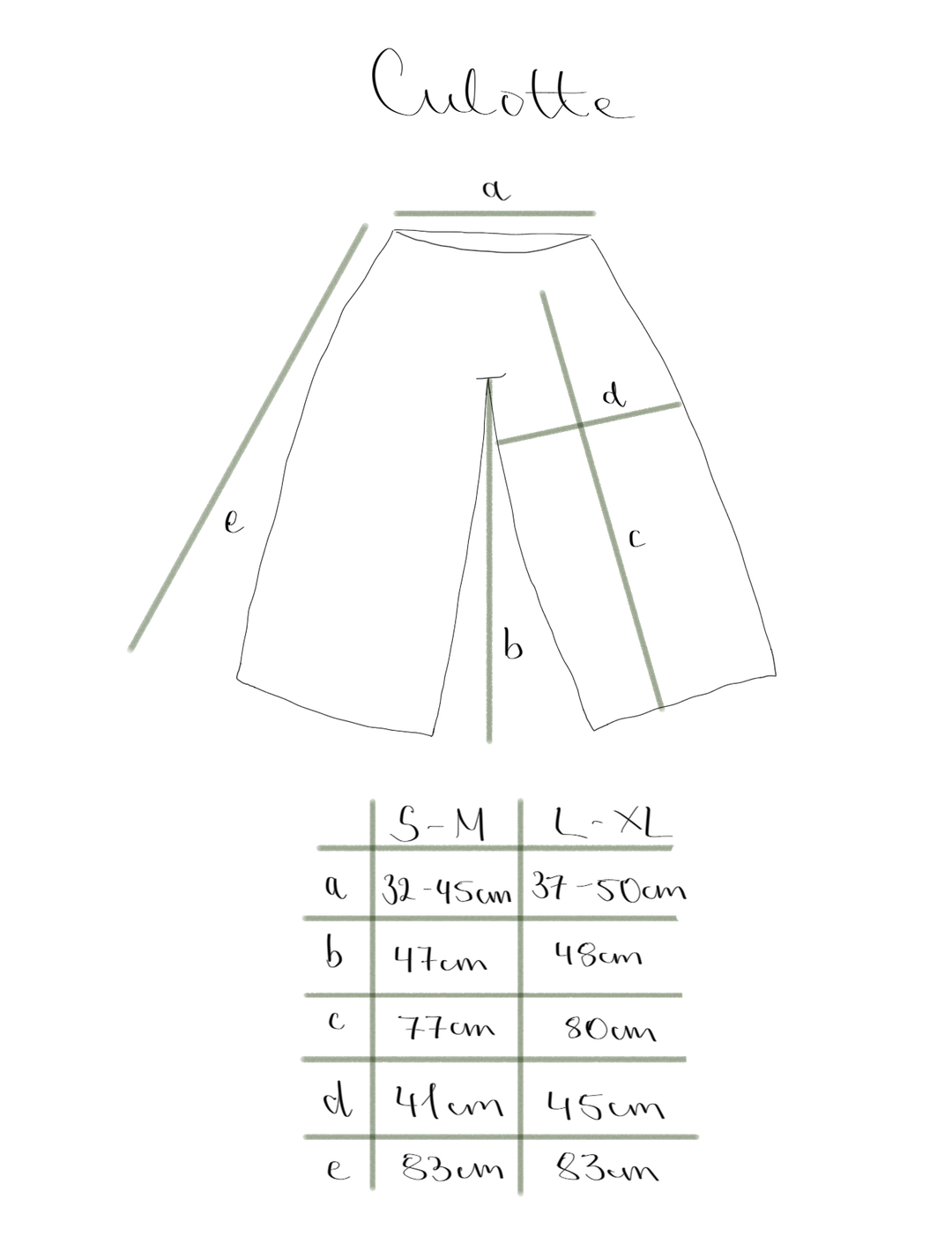 Musselin Culotte ~ Rostrot