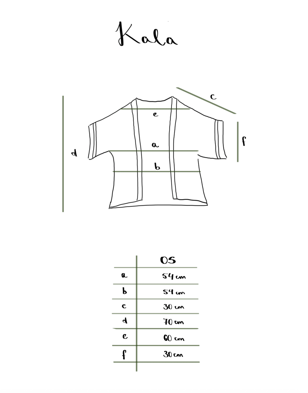 Kimono KALA ~ goldener Print
