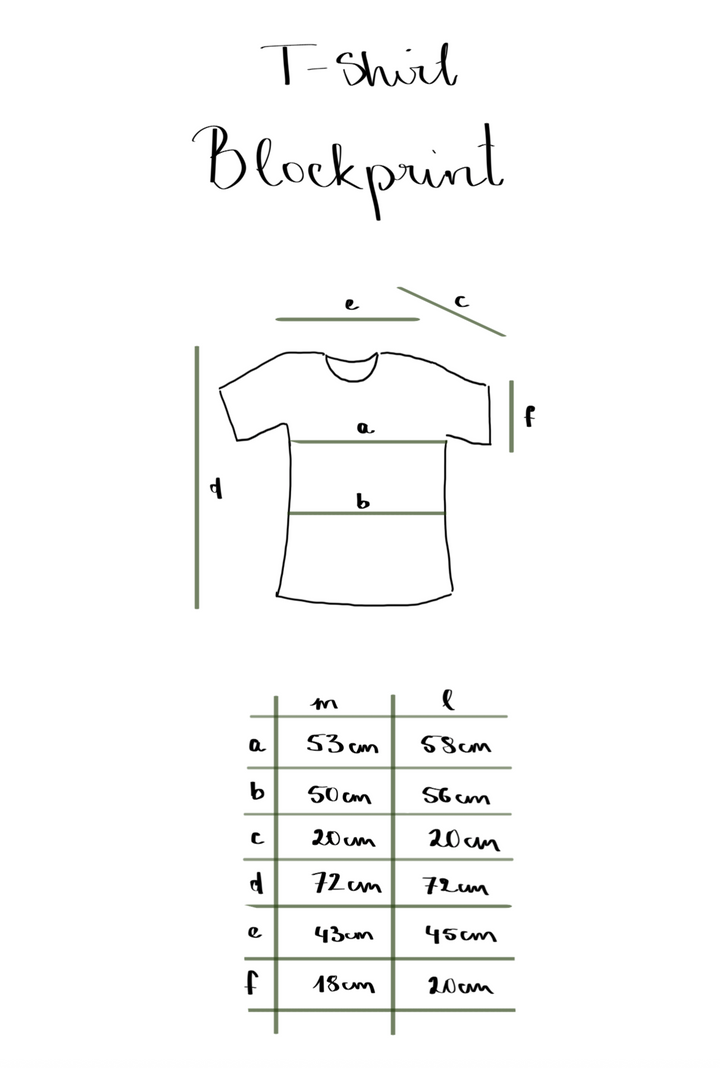 T-Shirt mit Blockprints blau-blau