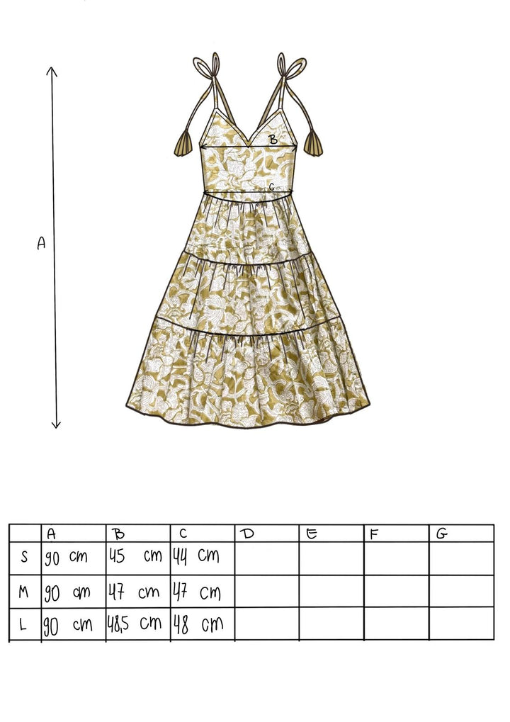 Kurzes Blockprint-Kleid CAMII
