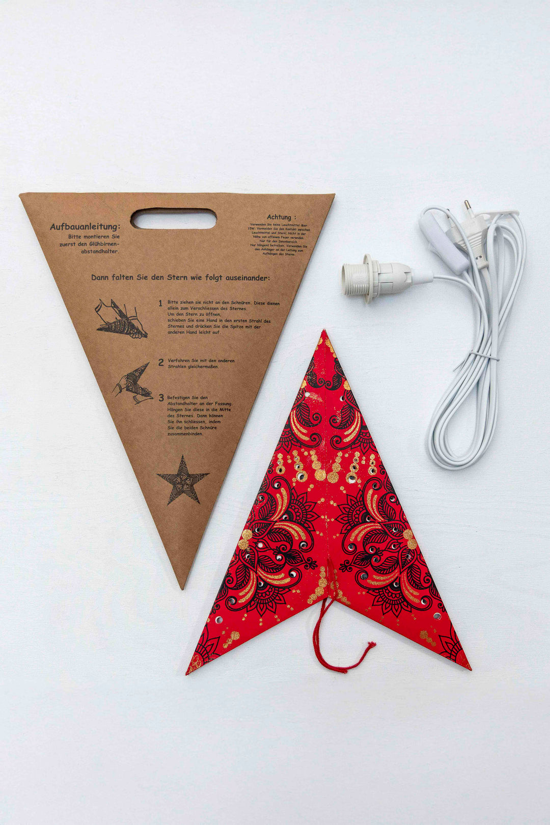 Glitzer Stern in ROT