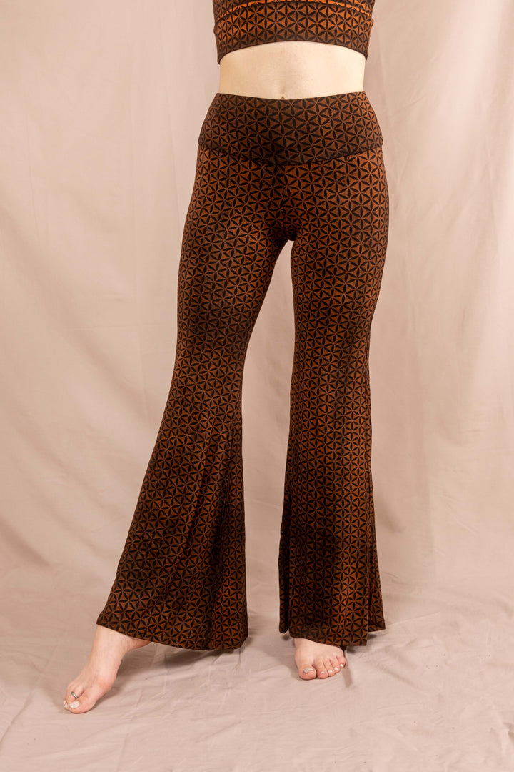 Flared Leggins ~ Blume des Lebens ~ Rost