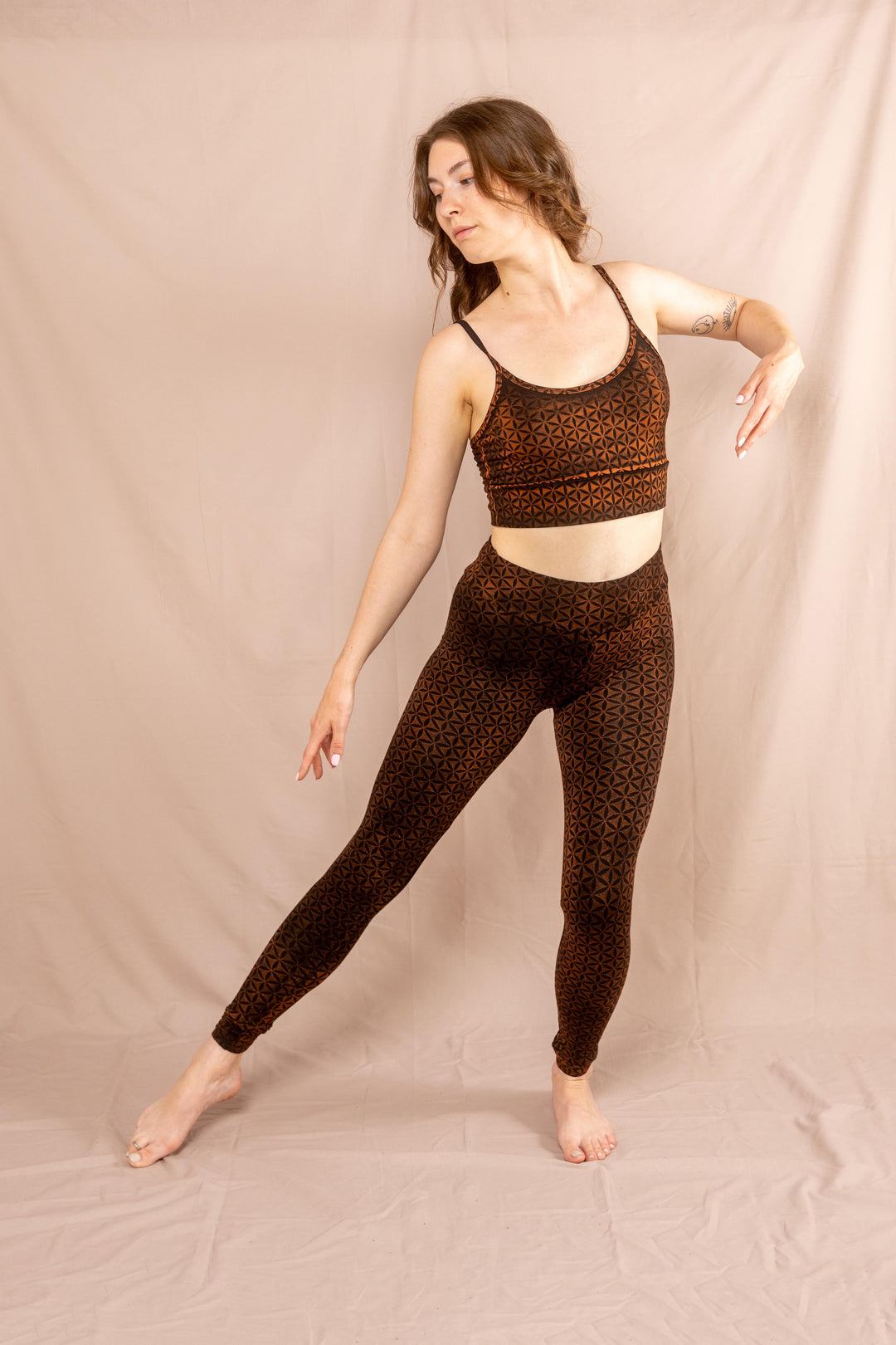 Yoga Top ~ Blume des Lebens ~ Rost