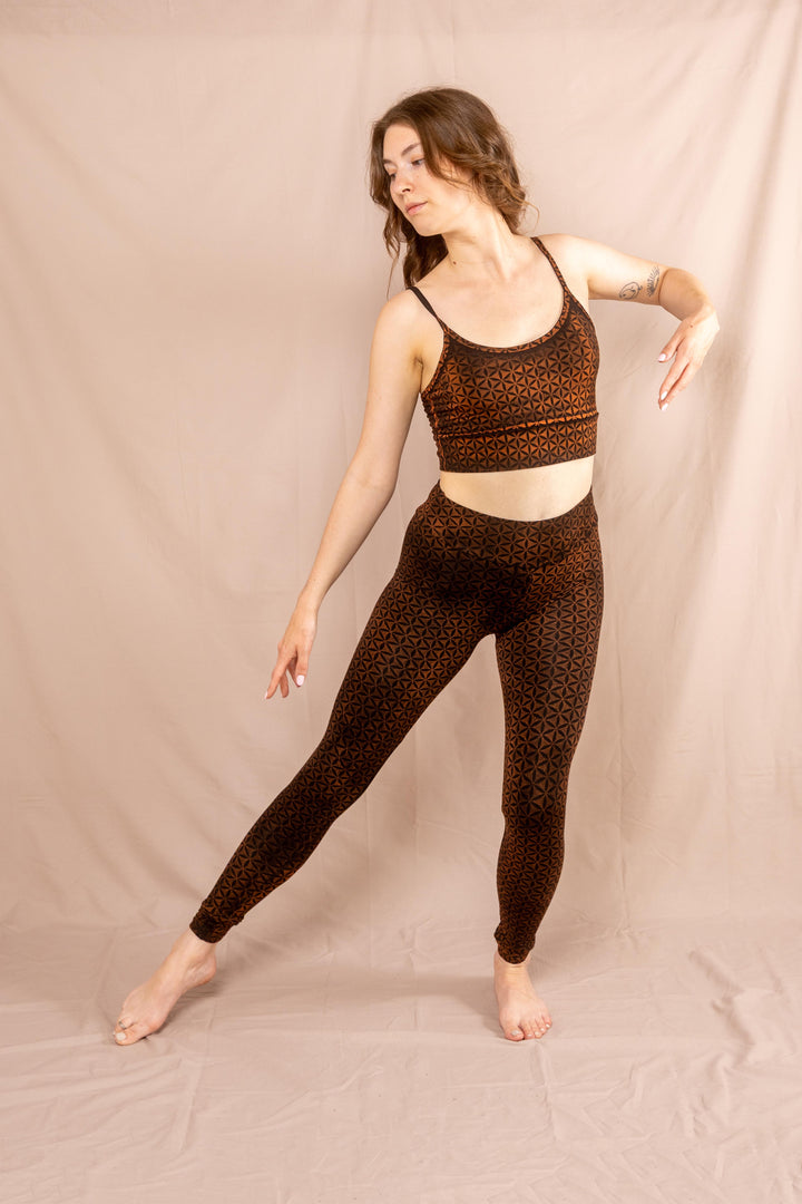 Yoga Top ~ Blume des Lebens ~ Rost