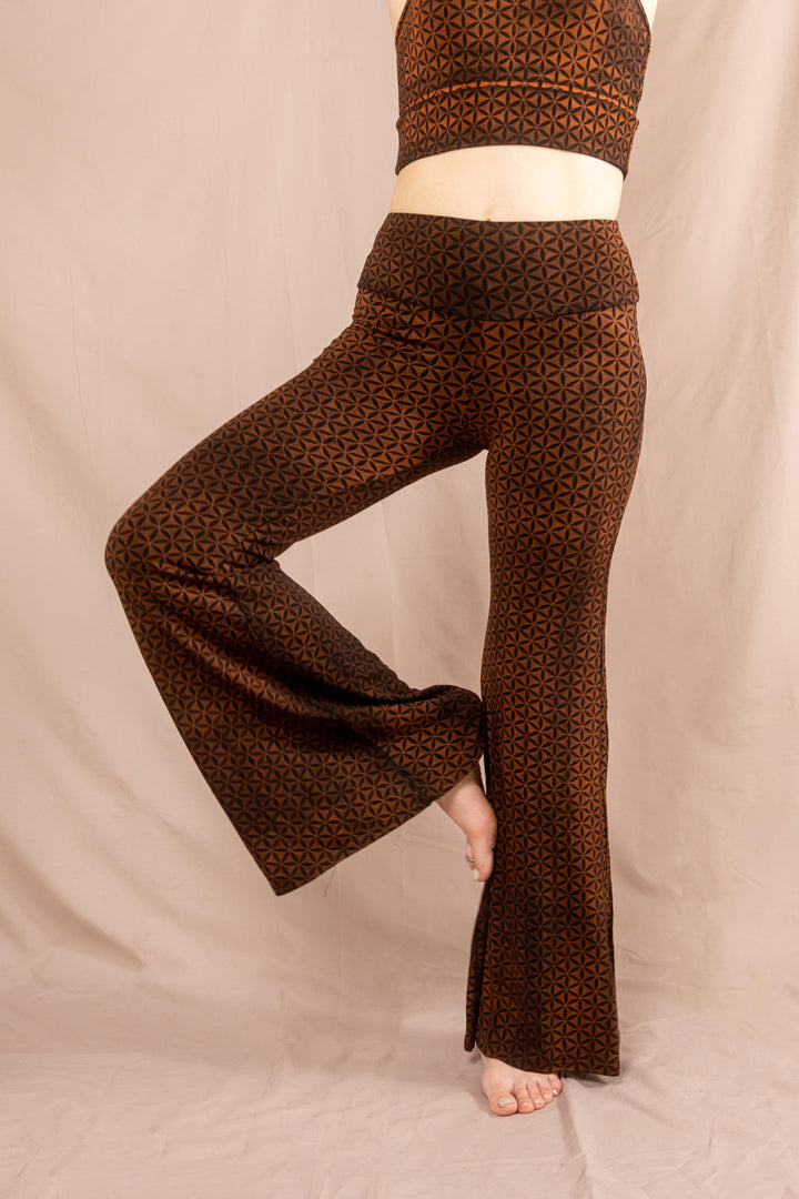 Flared Leggins ~ Blume des Lebens ~ Rost