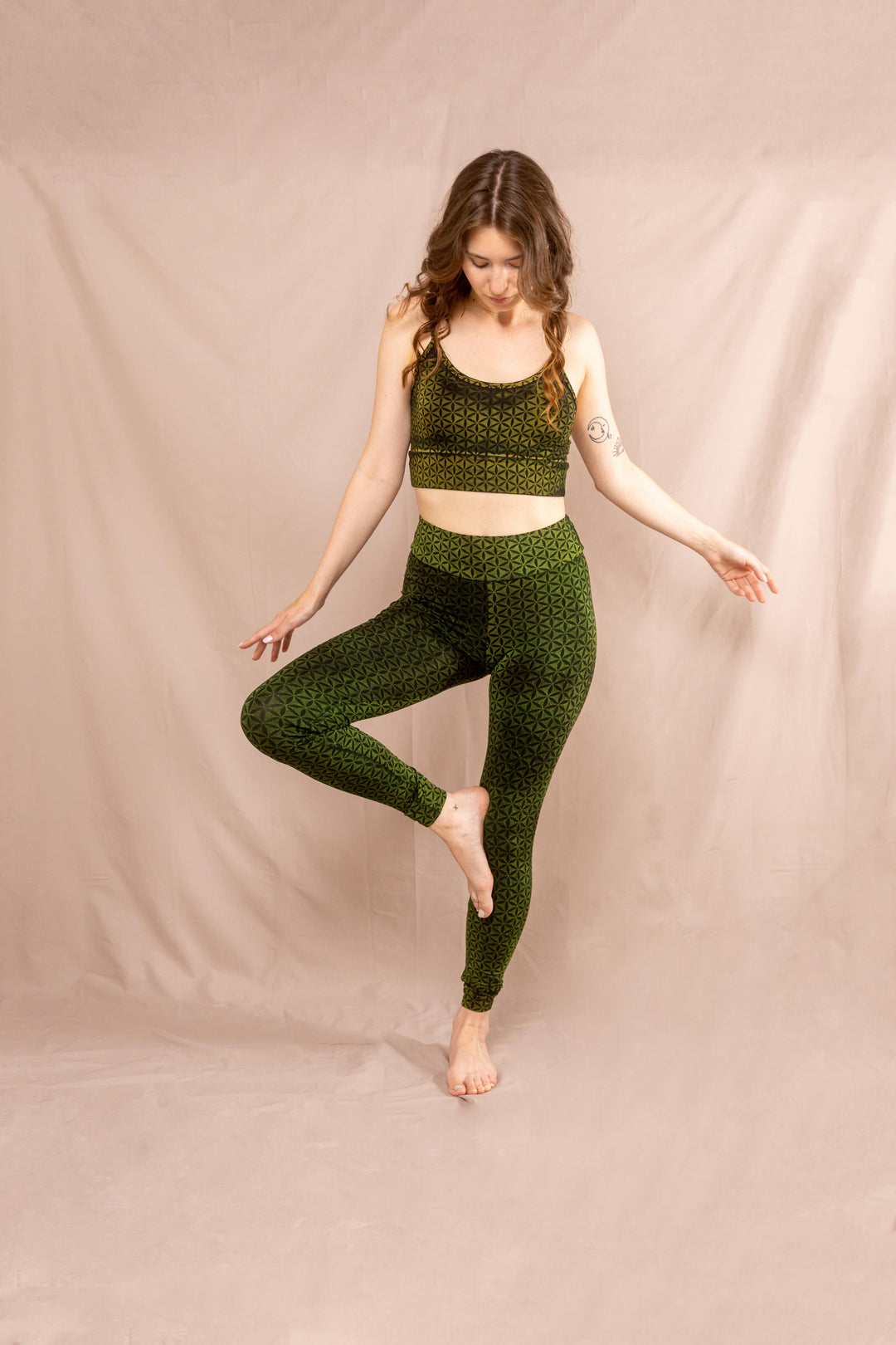 Yoga Top ~ Blume des Lebens ~ Grün