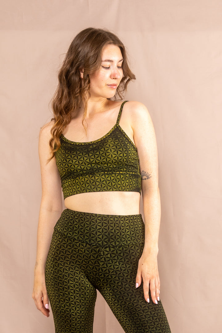 Yoga Top ~ Blume des Lebens ~ Grün