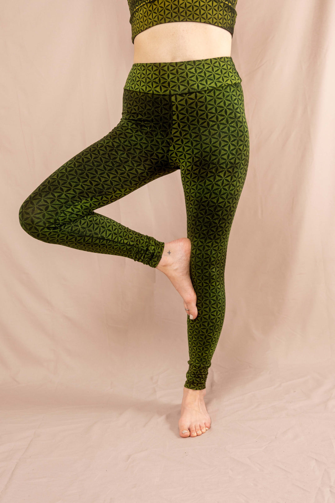 Leggins ~ Blume des Lebens ~ Grün