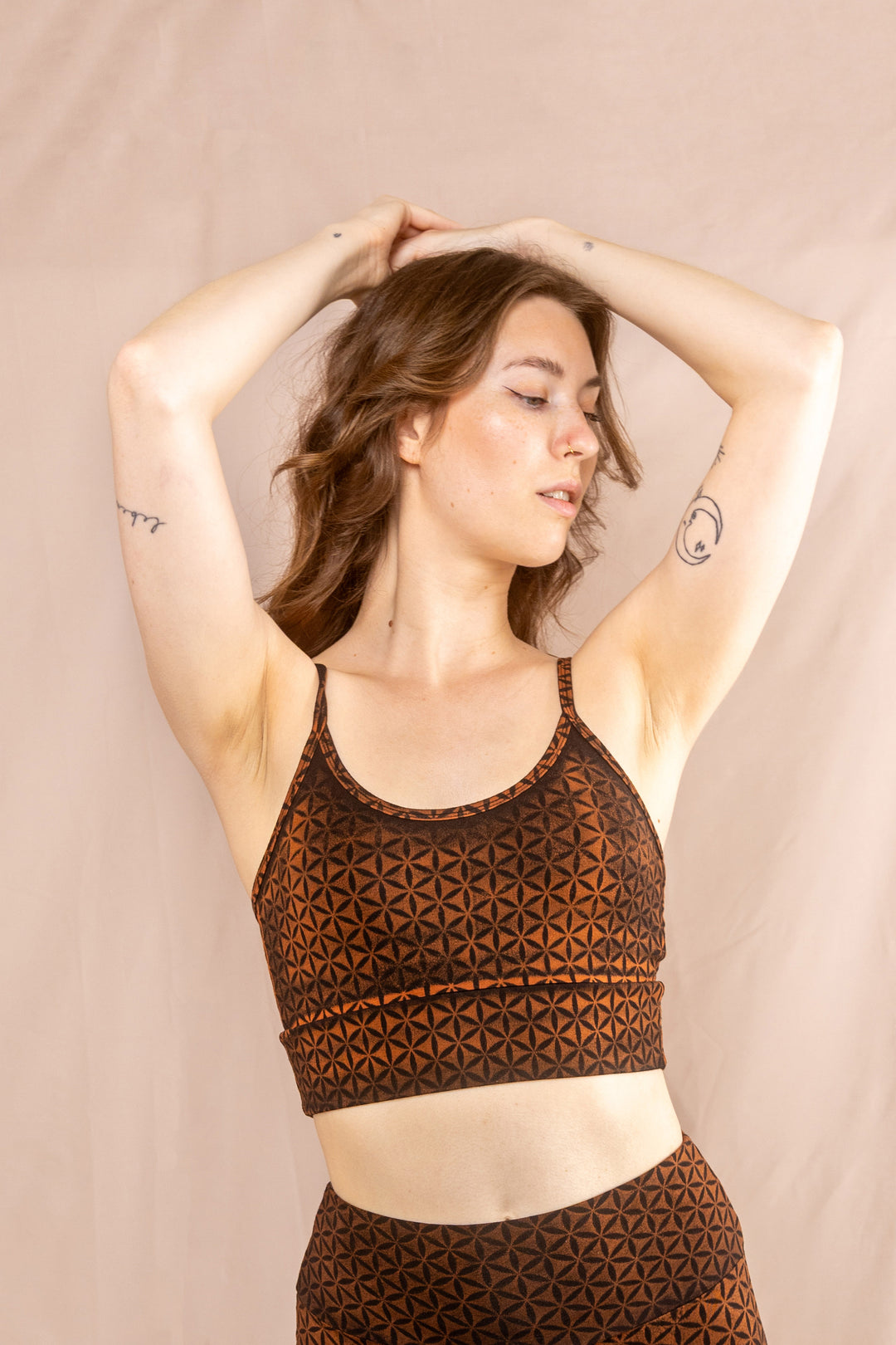 Yoga Top ~ Blume des Lebens ~ Rost